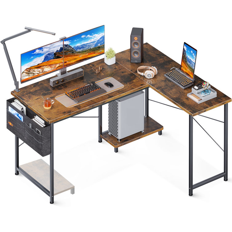 17 Stories L Shaped Metal Base Computer Desk And Reviews Wayfair Canada 5885